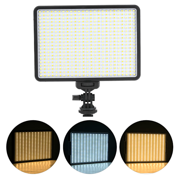 VBESTLIFE PAD360 Video LED-ljus 3200-5600K Steglöst dimbar med NP-F550 batteriladdare