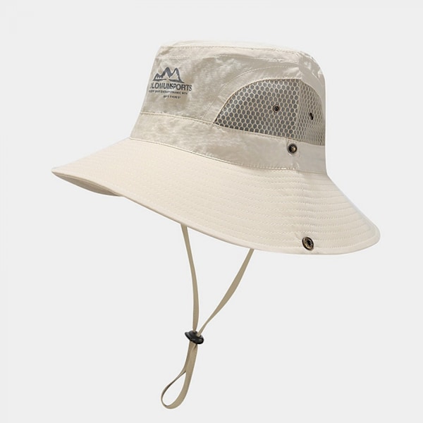 AVEKI UPF 50 Boonie solhatt – solskyddande hatt, fiskehatt, jakthatt, beige