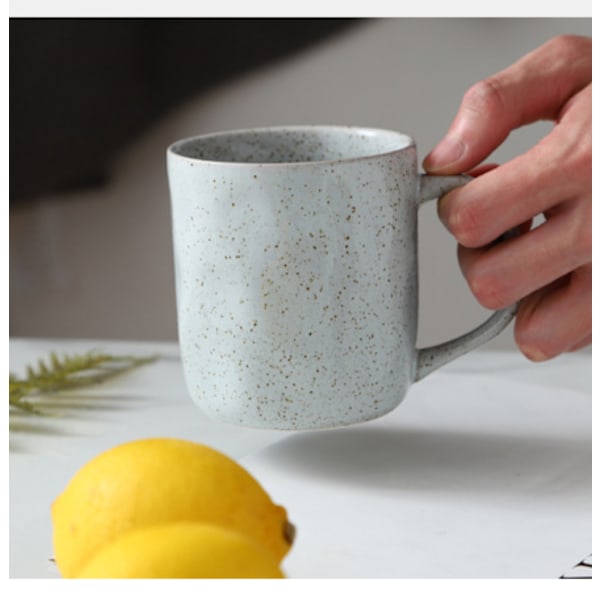 Nordiske stilarter keramisk kop kaffe krus stentøj keramik Kreativ individuel mælk, kaffe, te krus - (Blå)