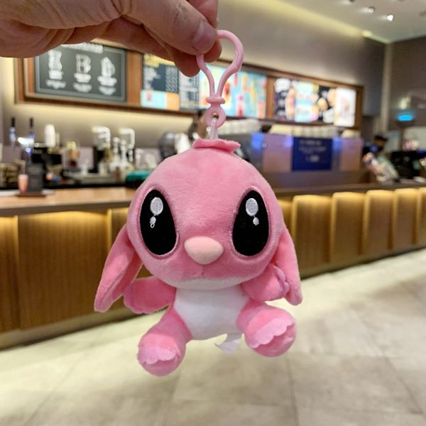 Söt liten docka, parväska hänge, plyschleksak docka nyckelring, docka hänge Plush Stitch Pink