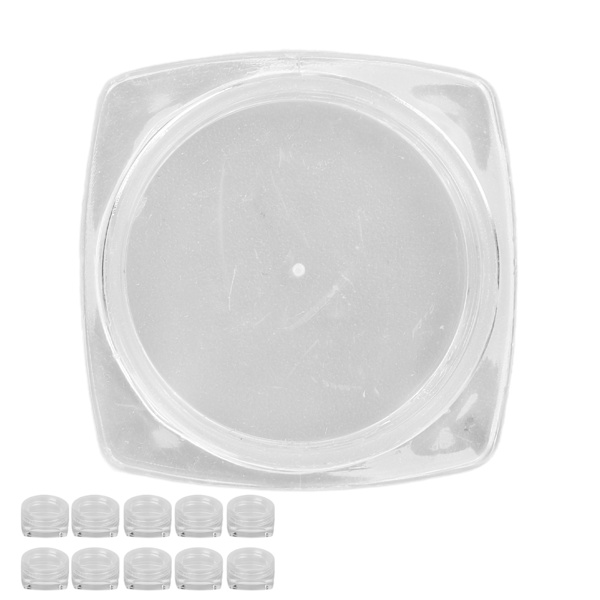 10 st Nail Art Förvaringsburk Bärbar Rhinestones Glitterpulver Paljetter Nagel Dekoration Behållare Box