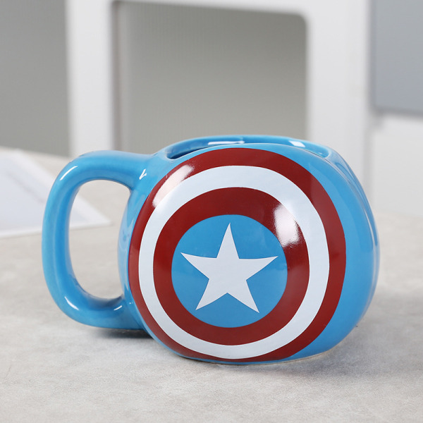 Captain America Shield Marvel Avengers Kaffemugg - Rolig Kaffe Tekopp för Mamma Pappa Mormor Morfar Kvinnor Män