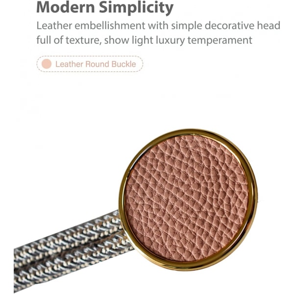 Gardinknytning  Modern Minimalistisk Macaron Gardinknytning, Enkelt Gardinspänne, Gardinbindning, Cirkulär Cortex Spänne（Rosa）