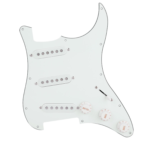 1 Sett DIY Elektrisk Gitarsett Pickguard Bakdeksel Bro System for ST-stil Gitarer