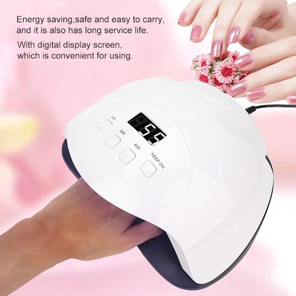 90W Nagelkonst UV LED-lampa Ljus Nagel Gel Torktumlare Härdande Polermaskin
