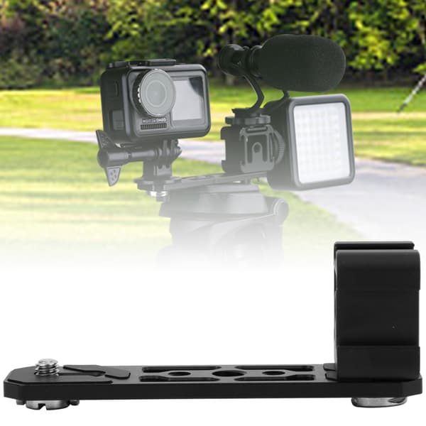 Triple Cold Shoe Extension Mount Adapter Holder Bracket Kit Tilbehør til DJI OSMO Pocket ACTION Kamera