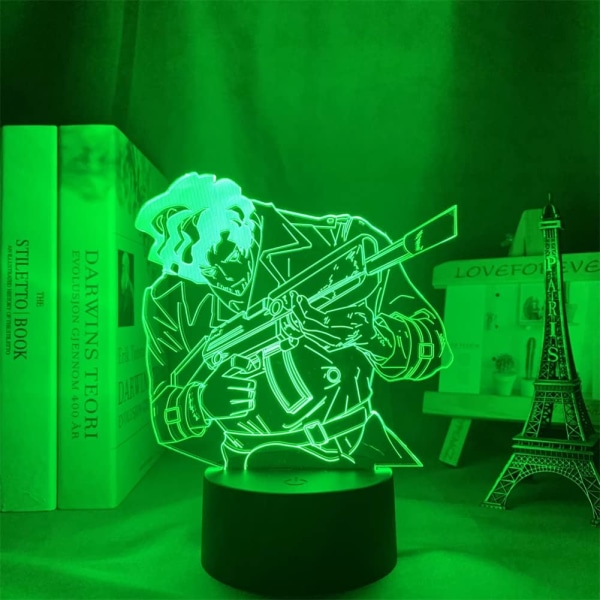 Anime LED-lampa The Promised Neverland Yuugo Figur 3D Illusion Nattlampa för rumsdekor Nattlampa RGB 16 färger med fjärrkontroll Manga födelsedagspresent