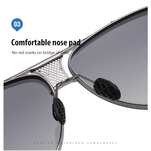 Klassiske polariserte solbriller for kvinner Trendy firkantede solbriller Shades Glitrende skinnende ramme -UV400-beskyttelse