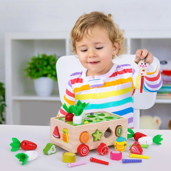 Montessori-puulelut taaperoille, poikien ja tyttöjen lelut 1-3 vuotiaille, muodonlajittelulelut 1-vuotiaan tytön ensimmäisiin syntymäpäiviin