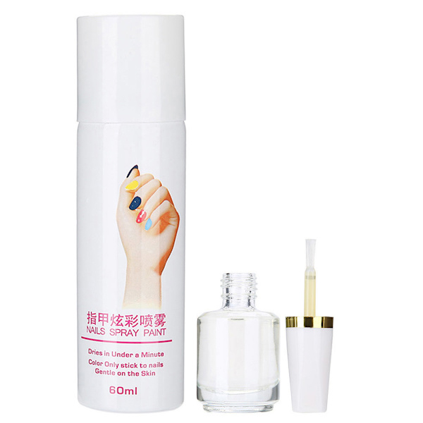6 färger Manikyr Nagellack Spray Baslack Snabbtorkande Sprayning Lätt Tvätt Nagelspray 05