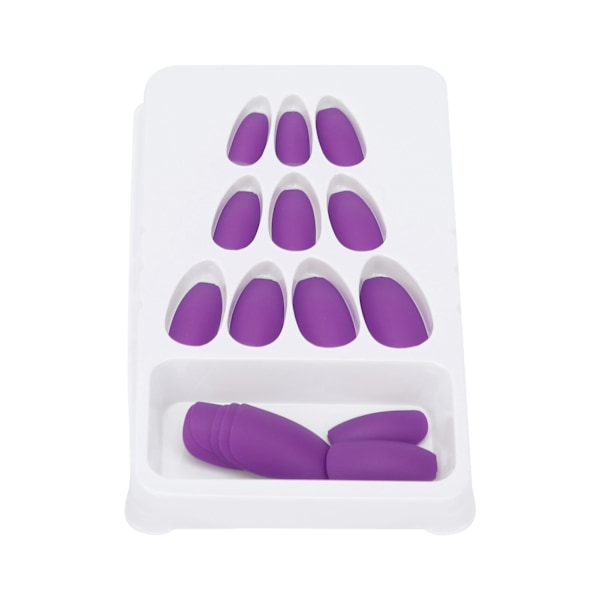 24 stk. Matte Falske Negle Fuld Dækning Falske Negle Tip Manicure Værktøj til Kvinder og PigerF144