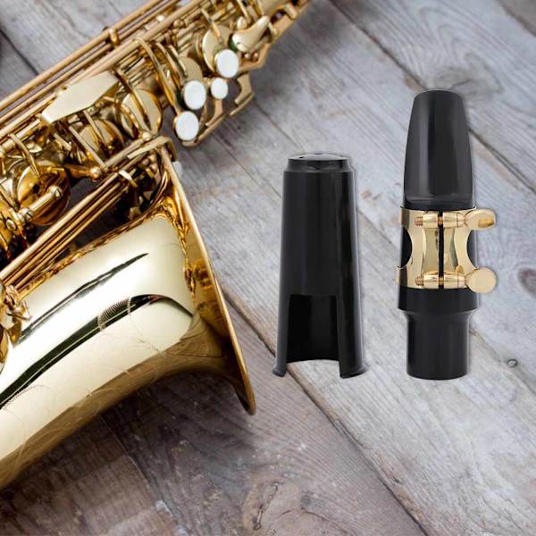 Saxofon munnstykke sett Saxofon deler tilbehør med hodehette og klips (altsaksofon)