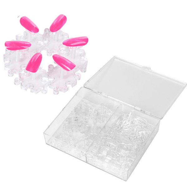 Falske negle tips øvelse stand holder base neglekunst træning display manicure værktøj