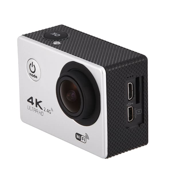 Ultra 4K HD Wifi teräväpiirto 1080P vedenpitävä urheilukamera (hopea)
