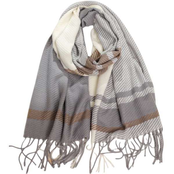 Vinterhalstørklæde til kvinder - Halstørklæde blødt luksuriøst cashmere-følelse varmt langt oversized damer tørklæder til vinter（Grå）