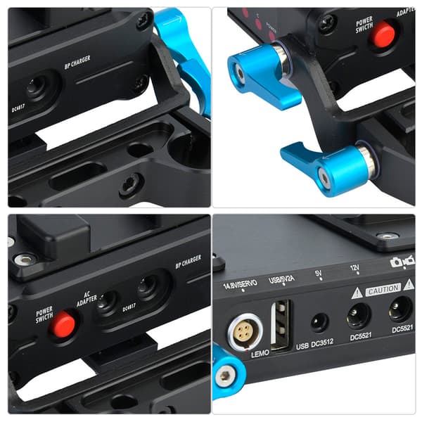 V-Mount Batteriplate Kamera Strømforsyningssystem For 5D2/3 A7 GH4/3 BMPC