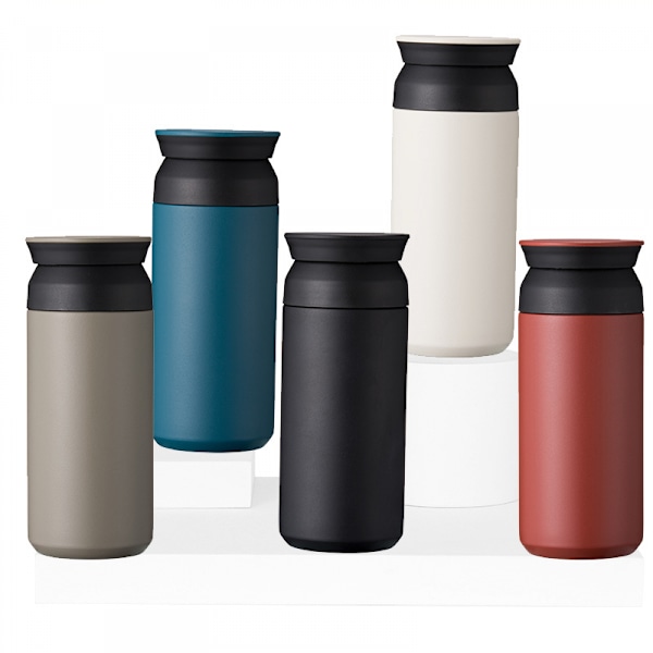 Rejse Kops 350ml, Vandflaske, Vakuum Termo, Sportsflaske, Rustfrit Stål, Sort