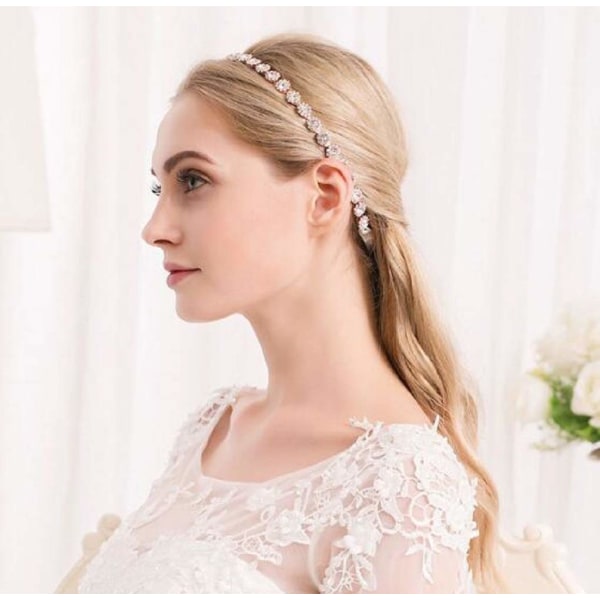 Kristall bröllopshuvudband brud tiara brud och brudtärna silver hår smycken, mode och snyggt