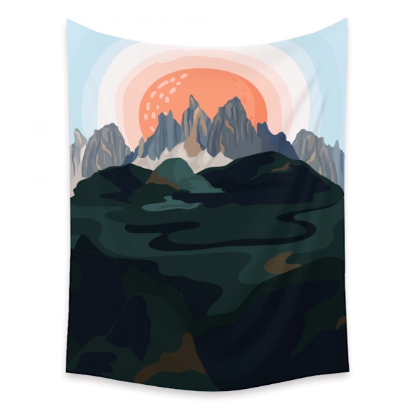 Wekity Bjerge Gobelin Æstetisk Kunst Hjem Baggrund Stof Dekoration Gave Gobelin til Stue Soveværelse Dekoration (3, 71 X 91 tommer)