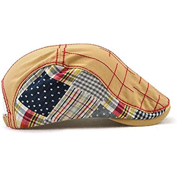 Herrar Beret Hatt Bomulls Spänne Justerbar Newsboy Hatt Cabbie Gatsby Keps