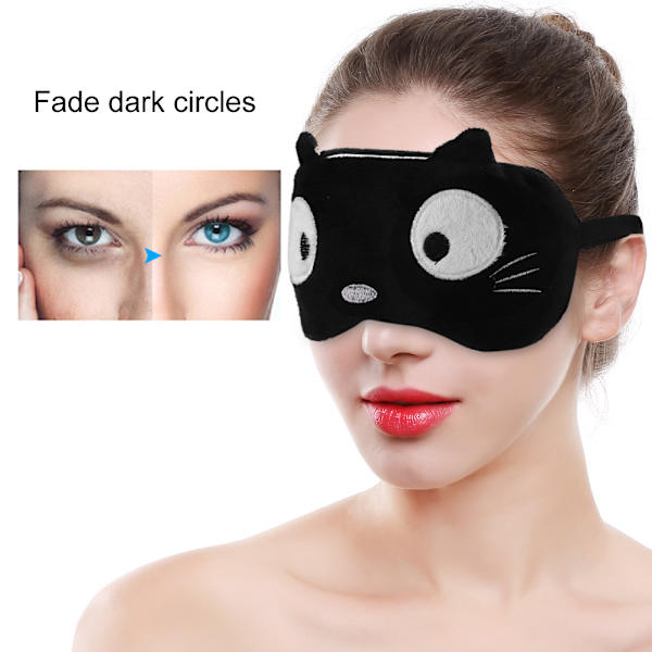 USB Varmt Kompress Øjenplaster Justerbar Malurt Træthed Linderung Varmeterapi Blindfold