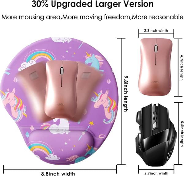Ergonomisk Musematte med Håndleddstøtte, Søte Musematter med Håndleddstøtte, Komfortabel Musematte for Håndleddet for Hjemmekontor og Spilldatamaskiner