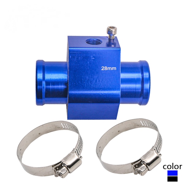 Aluminium Sort Vand Termometer Adapter Rør Radiator Sensor Adapter Klip - SW28 - Blå (2-pak)