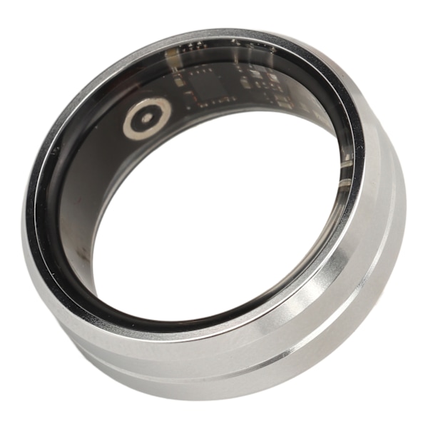 Smart Health Ring Fitness Tracker Bluetooth för sömnövervakning Stegräknare Hälsospårning IP68 Vattentät för Android för IOS Silver Storlek 10