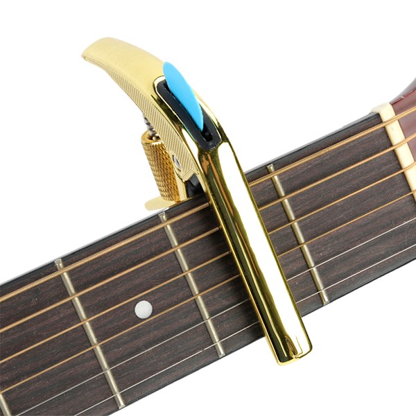 Enhands snabbväxlande metallklämma Capo Gear Pin Remover för akustisk folk gitarr