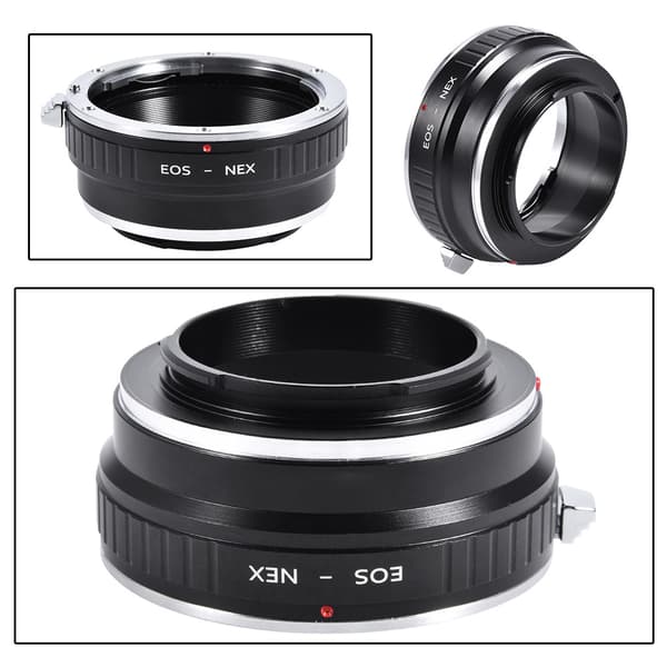 K&F Concept 1 stk. holdbar EOS-objektivadapterring til Sony NEX-monterede DSLR-kameraer