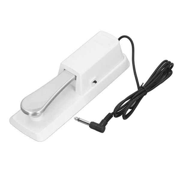 Sustain Fodpedal Universal Keyboard Fodpedal 6,35mm Stik Piano Fodpedal Kontakt til Kontrol Hvid