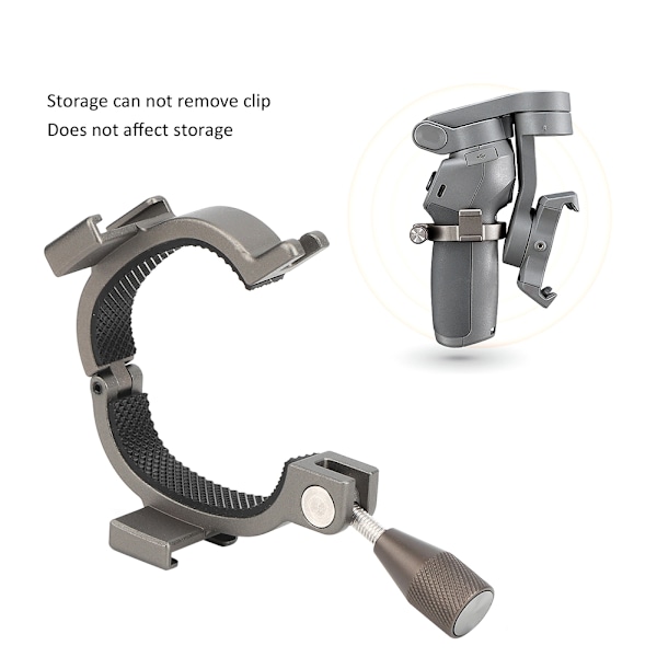 UURig R037 Aluminiumlegering Fällbar Snabbfrigöring Dubbel Kallskoförlängningsfäste för DJI Osmo Mobile3 Mobiltelefon Kulhuvud Stabilisator