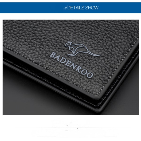 Minimalistisk herrplånbok, handgjord läderplånbok för män, blockerande plånbok, tunn kortplånbok