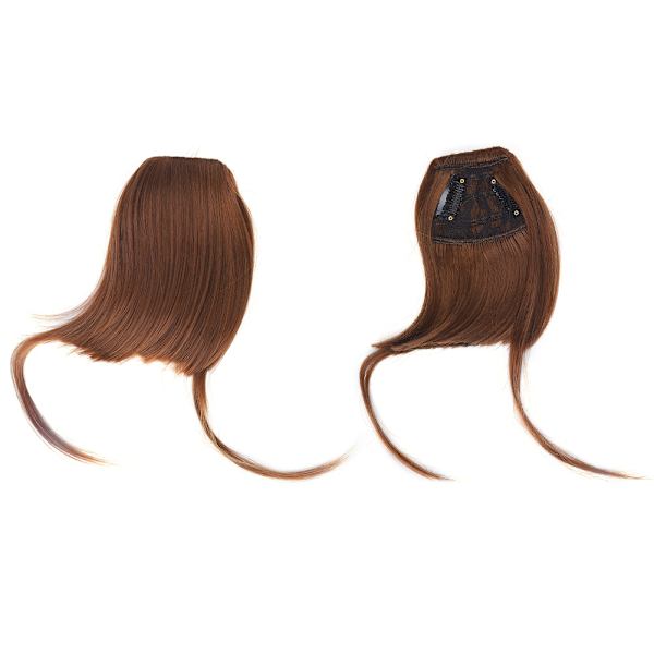 Flickor Falska Lugg Hår Extensions Lugg Spårlös Clip On Syntetisk Blunt Lugg Hårbit