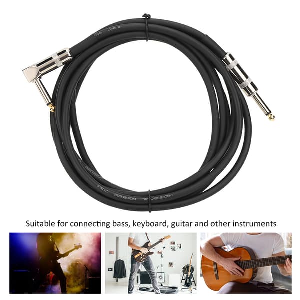 Guitar kabel egnet til bas keyboard instrument og andet professionelt lydudstyr 3 meter