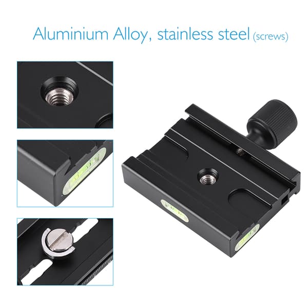 Bærbar Universal Kamera Quick Release Plade Adapter Monteringsskrue til Stativ Monopod