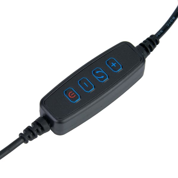 Bærbar dimbar USB fotografisk LED-ringfylllys med kulehodeholder (8'')