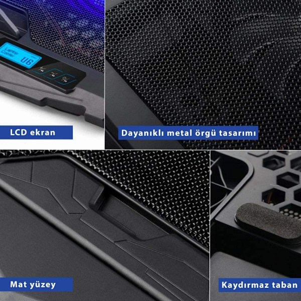 C1 LED-skærm bærbar computer køler