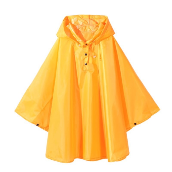 Kids Rain Poncho Hooded Jacket Rain Coat, Orange, L