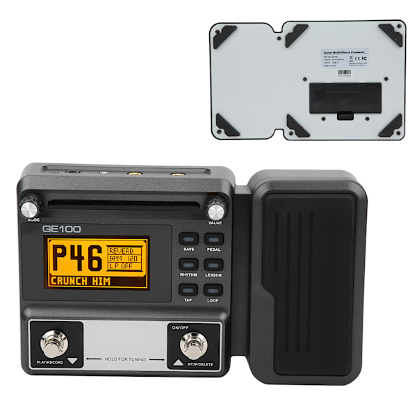 Guitar MultiEffects Pedal med 180 s Loop-optagelse Touch High Light LCD-skærm