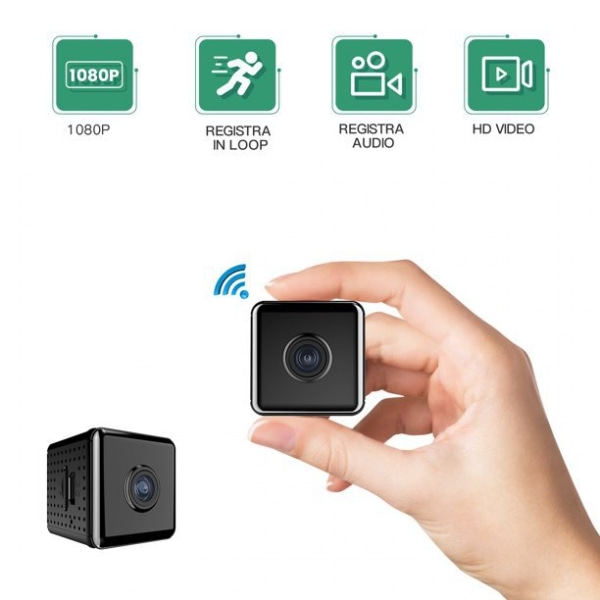 WIFI Pet Camera Baby Monitor HD1080P 365CAM app – Kompakt plug-in smart säkerhetskamera för inomhusbruk, 1080 HD-video, mörkerseende, rörelsedetektering, 1 kamera