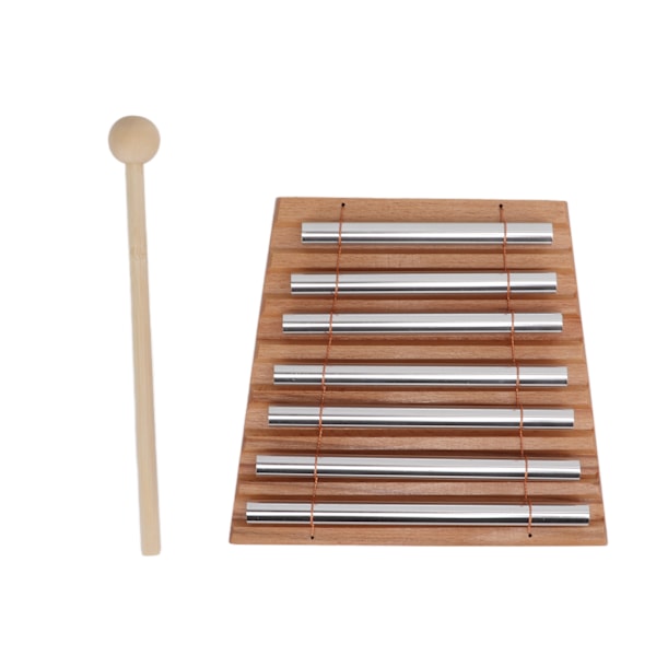 Energi Klokkespil 7 Tone Håndklokkespil Percussion Instrument med Slagstok til Klasseledelse