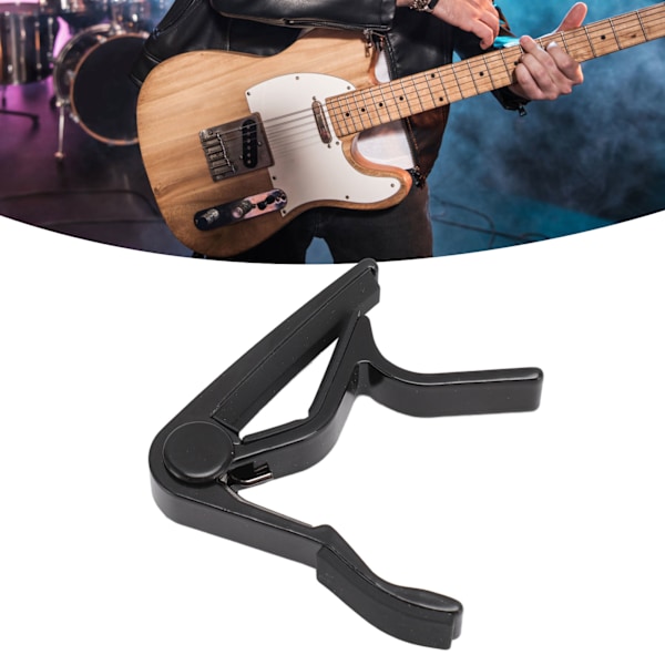 Gitar Capo Metallstruktur Gummipute Profesjonell Trigger Capo for Akustisk Elektrisk Gitar Ukulele