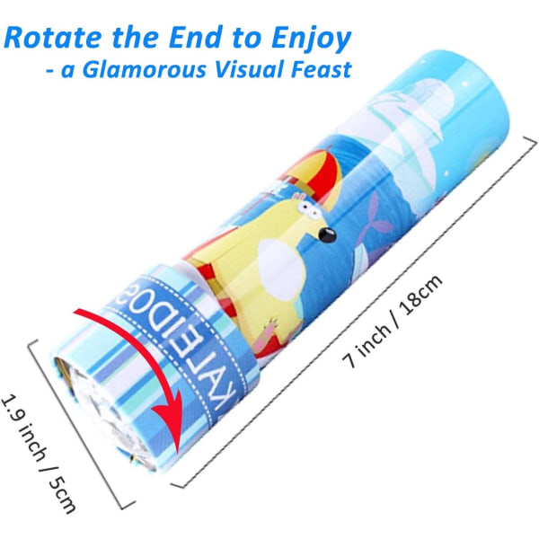 Klassisk Tin Kalejdoskop, 2-pak Børn Uddannelsesmæssige Metal Kalejdoskop Legetøj til Drenge og Piger (1x Ocean World + 1x Polar World)