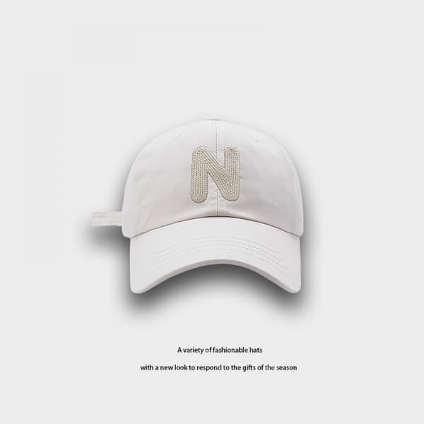 Dotpet Hat Brev Broderte Justerbar Baseball Cap (Brun)