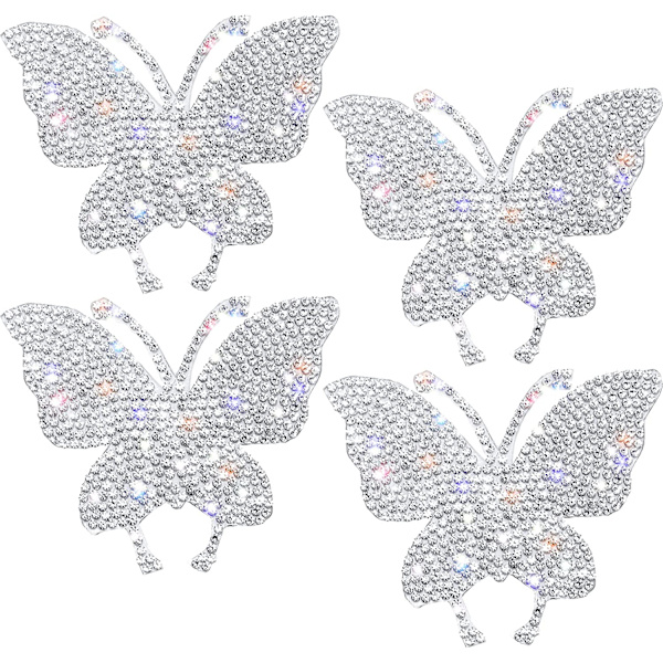 5 stk krystallbilklistremerer sommerfugl bling krystall rhinestone bilklistremerer for bil støtfanger vindu bærbare datamaskiner