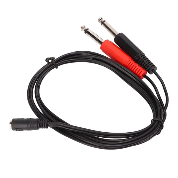1,5 m stereoadapterförlängningskabel splitkabel 3,5 mm hona till 6,35 mm dubbla hane monokabel