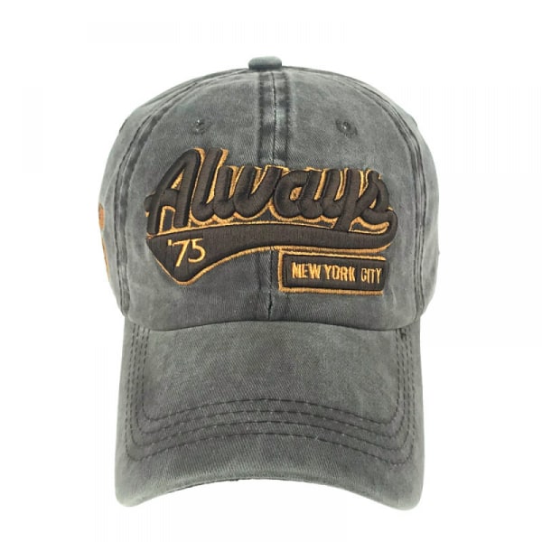 Dotpet Baseball Cap Tvättat Full Cap Frayed Solhatt Herrar Och Dam Ny Hatt(Brun)