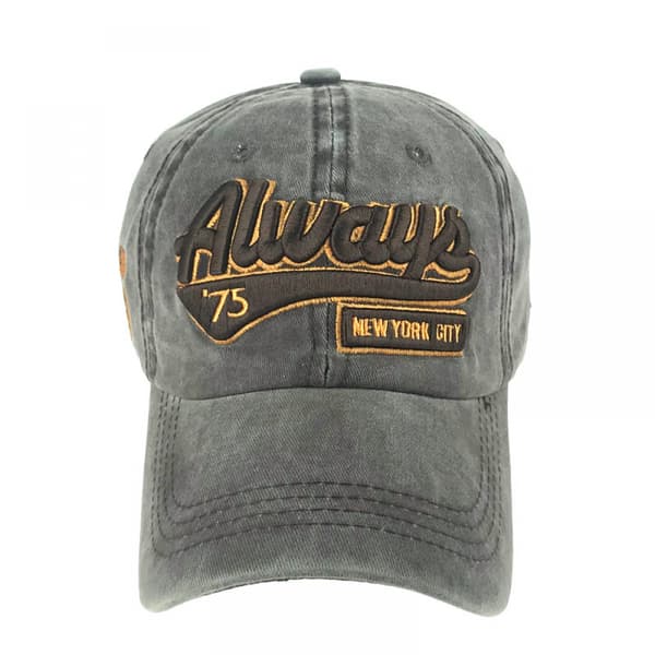 Dotpet Baseball Cap Vasket Full Cap Frayed Solhatt Menn og Kvinner Ny Hette(Brun)