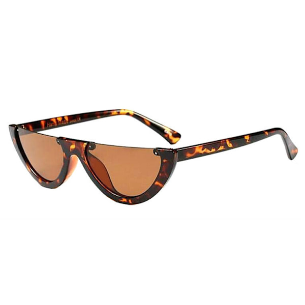 Dame- og herre solbriller mote harpiks polariserte personlighet solbriller trend retro briller, brun